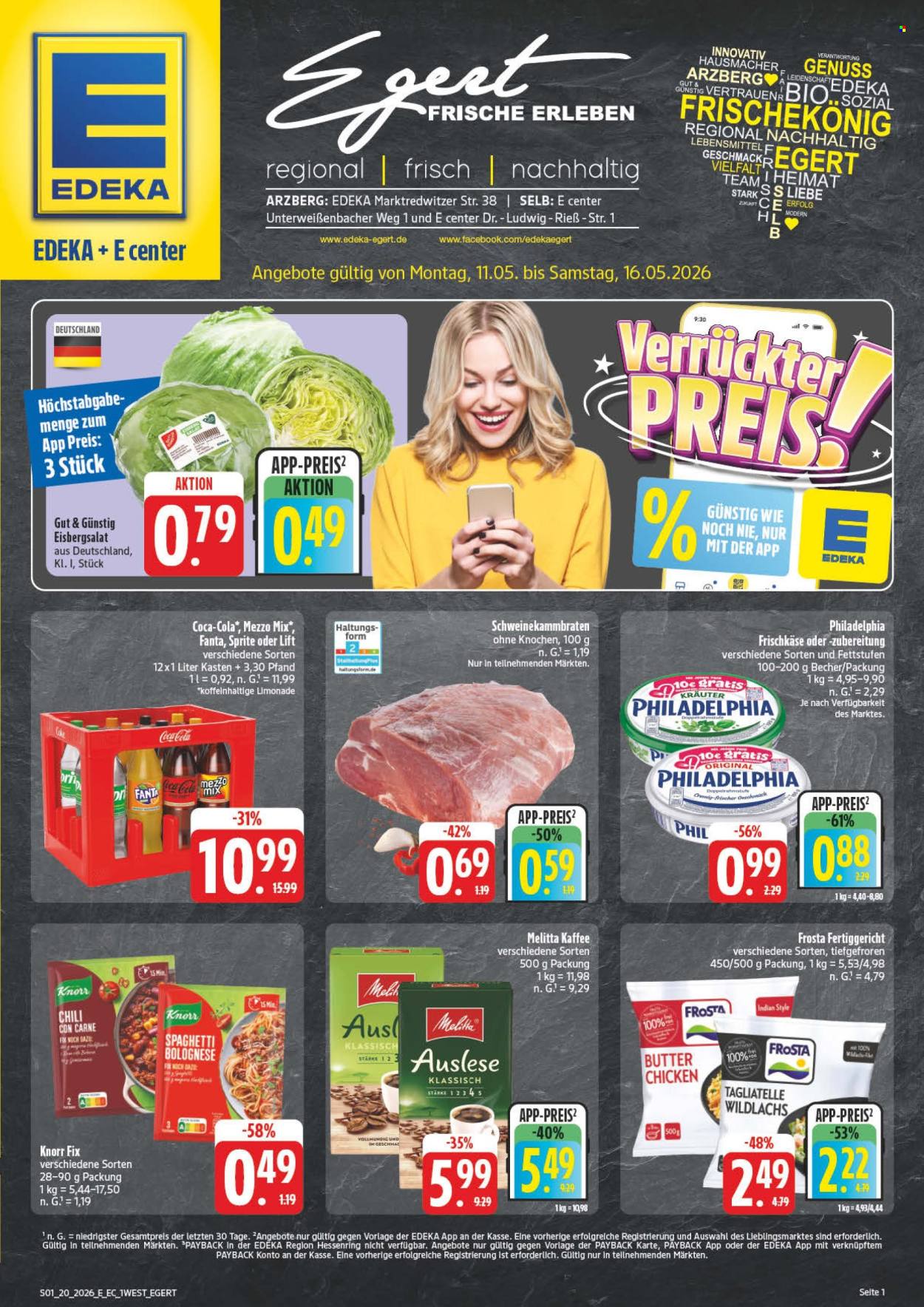 E center Prospekte  - 11.05.2026 - 16.05.2026. Seite 1
