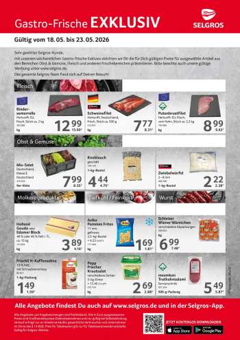 Prospekte Selgros - 18.05.2026 - 23.05.2026.