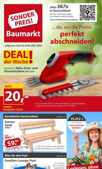 Prospekte Sonderpreis-Baumarkt - 23.05.2026 - 29.05.2026.