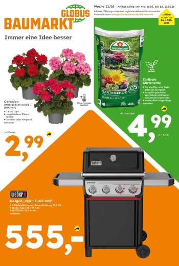 Prospekte Globus Baumarkt - 18.05.2026 - 23.05.2026.