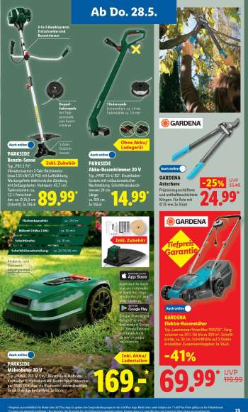 thumbnail - Parkside Akku-Rasentrimmer, 20 V