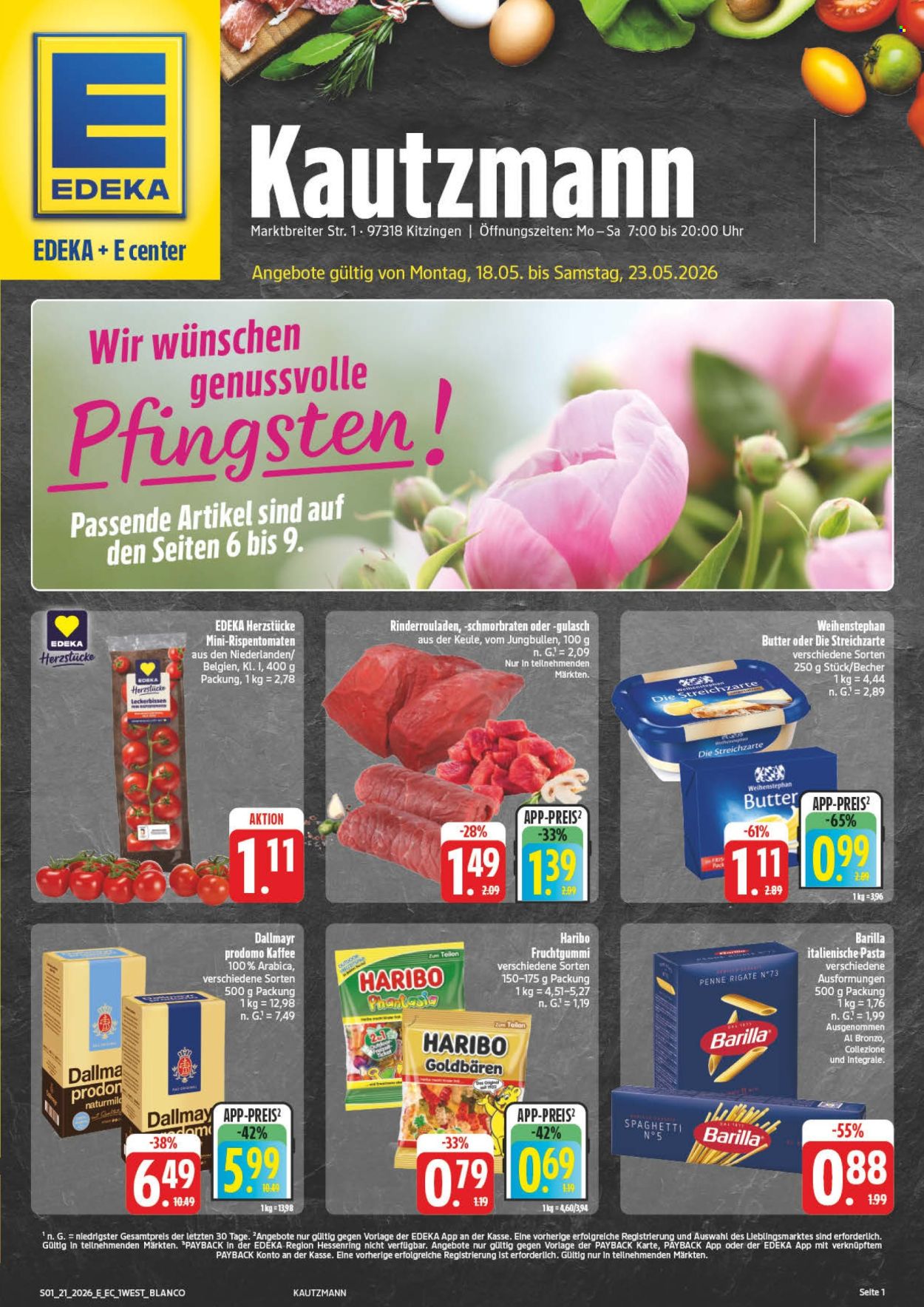 E center Prospekte  - 18.05.2026 - 23.05.2026. Seite 1