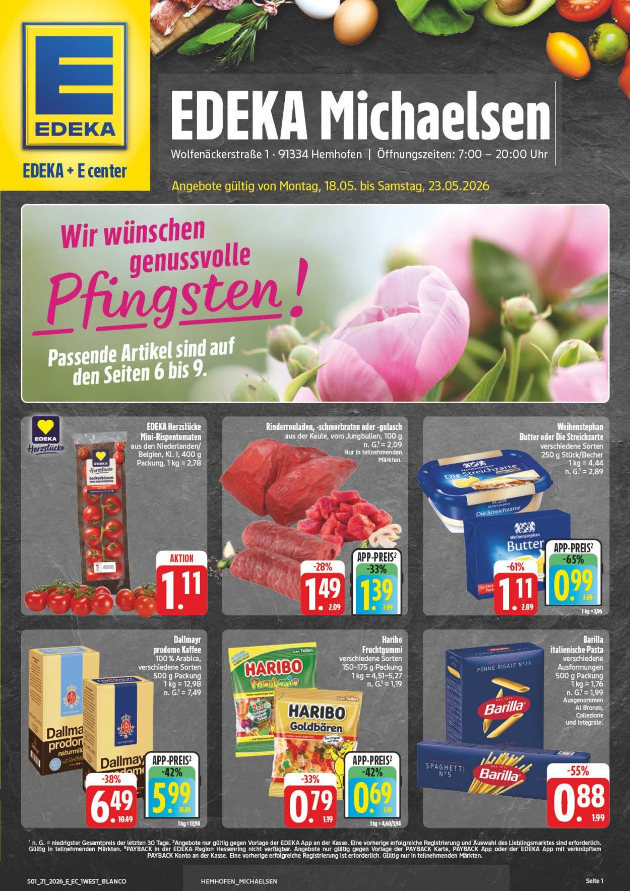 Edeka Prospekte  - 18.05.2026 - 23.05.2026. Seite 1