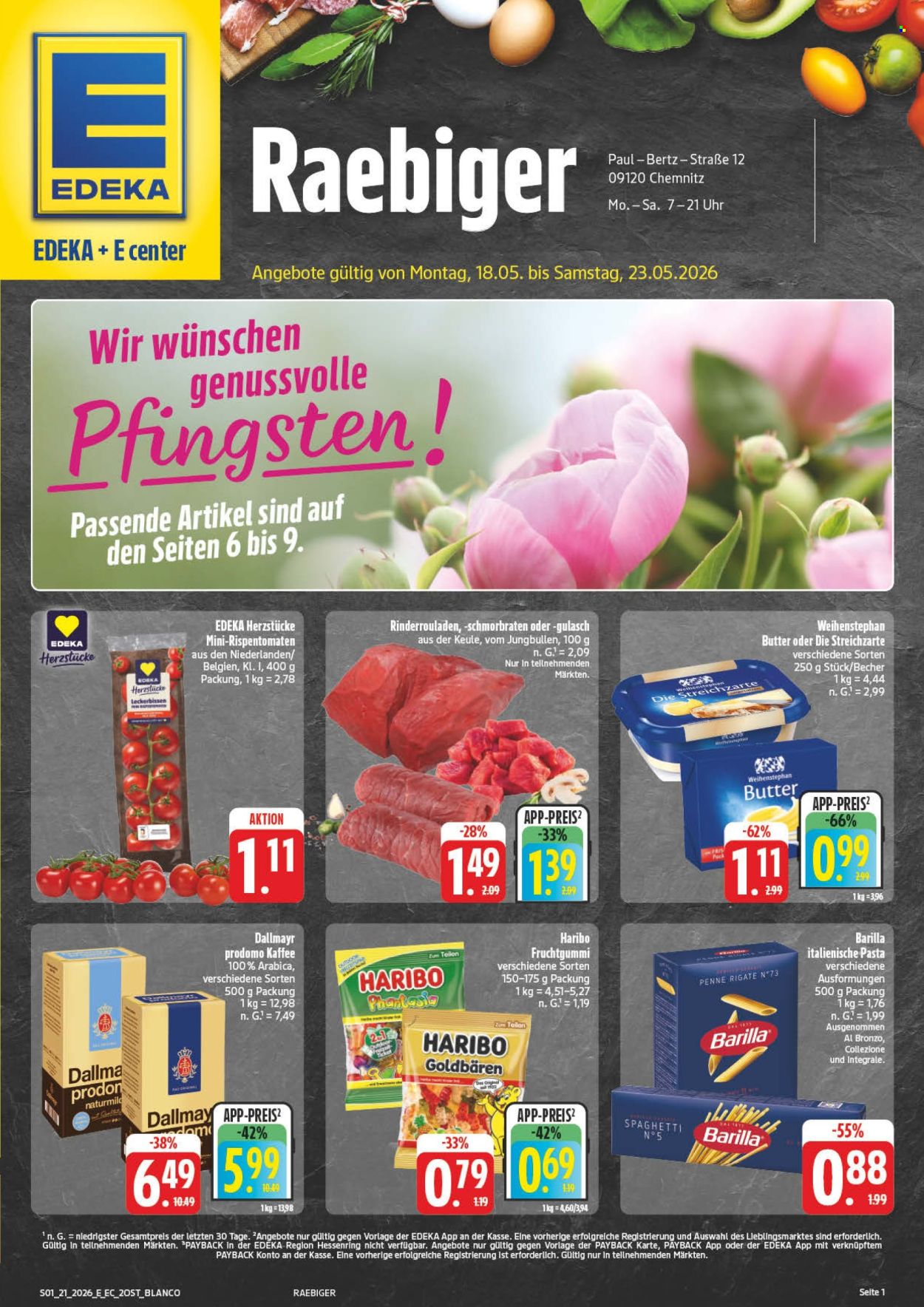 E center Prospekte  - 18.05.2026 - 23.05.2026. Seite 1
