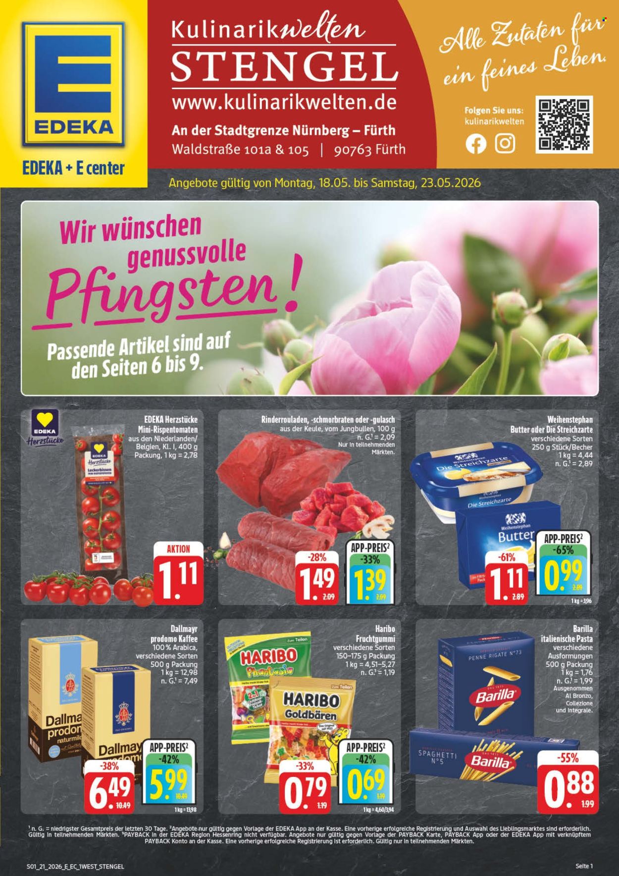 E center Prospekte  - 18.05.2026 - 23.05.2026. Seite 1