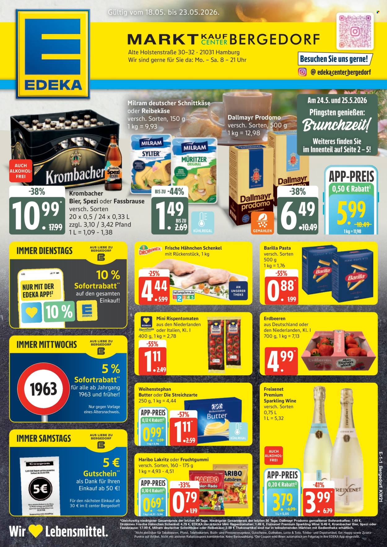 E center Prospekte  - 18.05.2026 - 23.05.2026. Seite 1