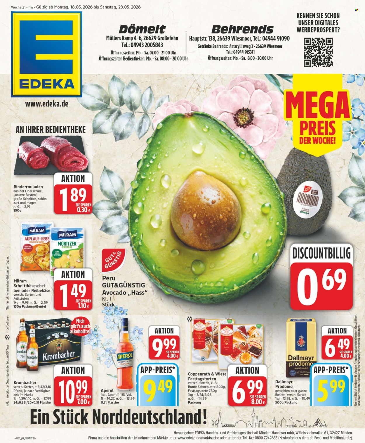 Edeka Prospekte  - 18.05.2026 - 23.05.2026. Seite 1