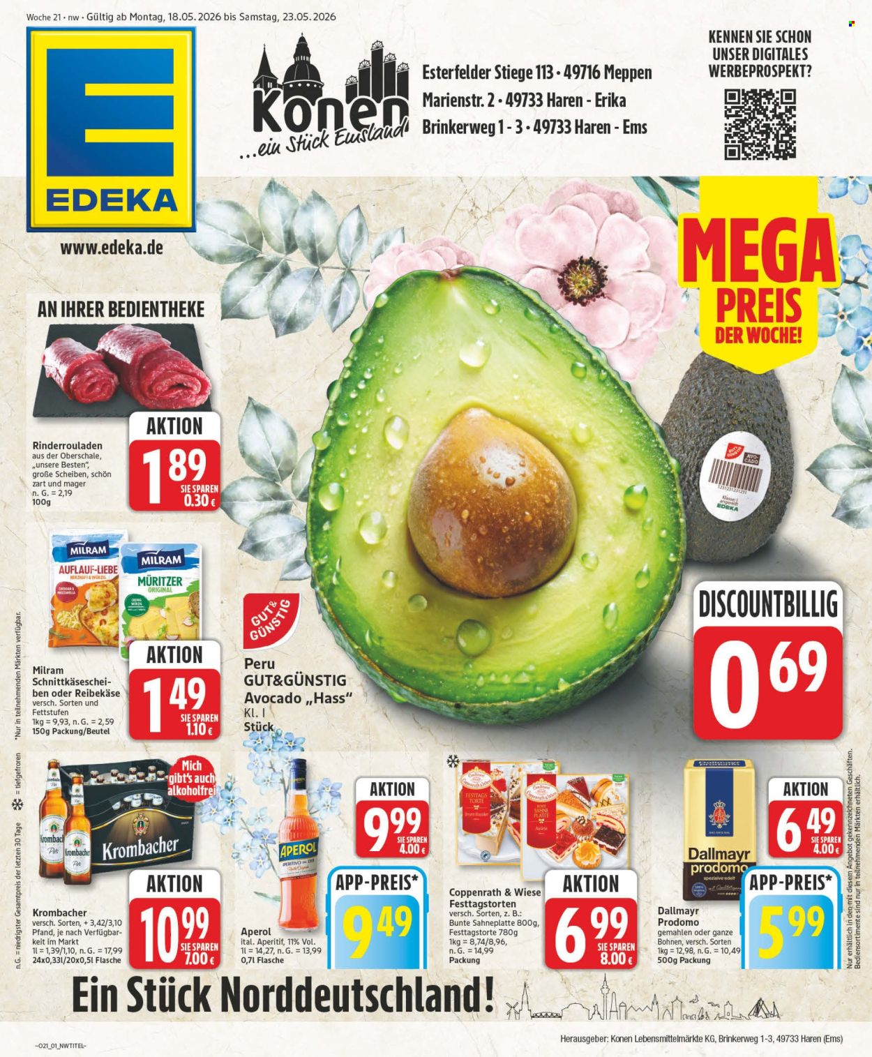 Edeka Prospekte  - 18.05.2026 - 23.05.2026. Seite 1