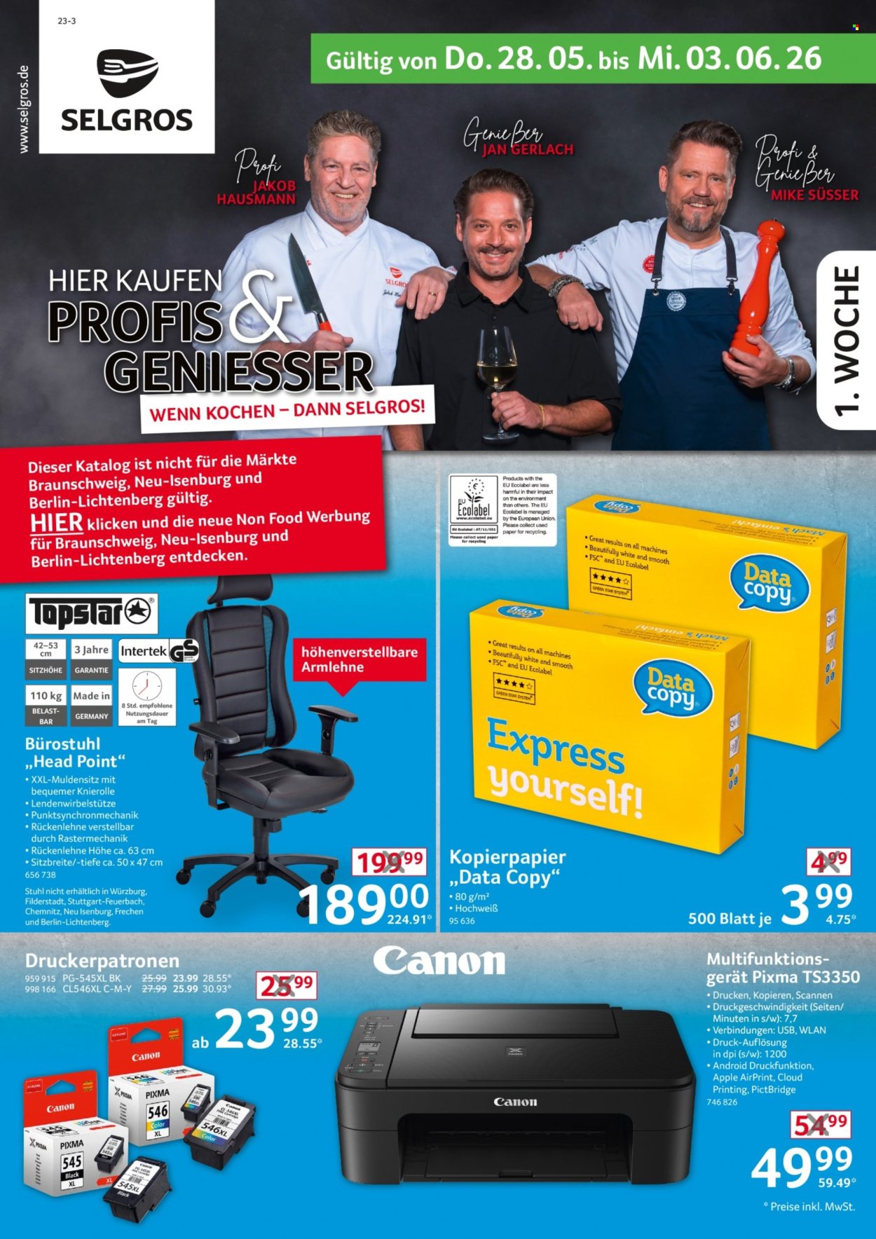 Selgros Prospekte  - 28.05.2026 - 3.06.2026. Seite 1