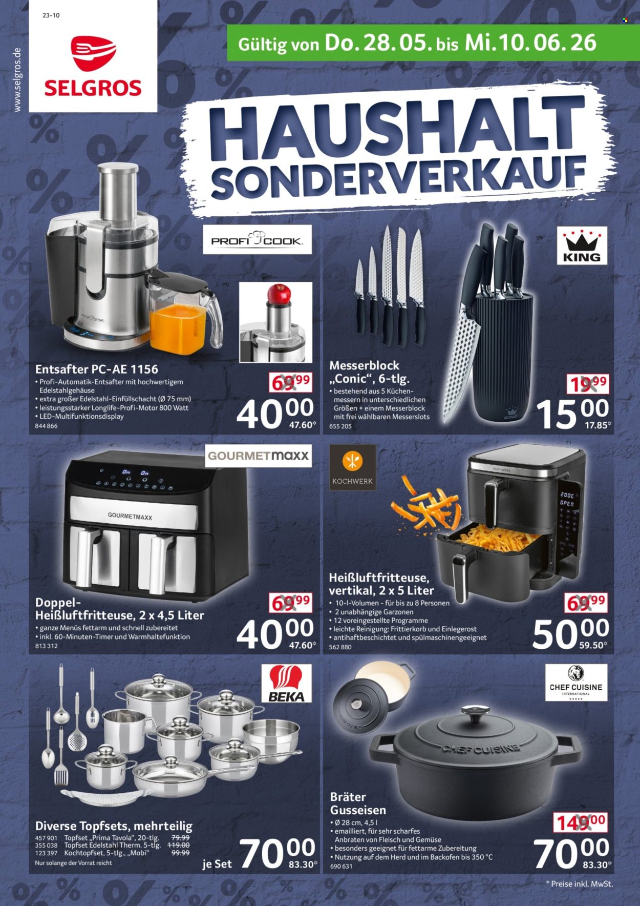 Selgros Prospekte  - 28.05.2026 - 10.06.2026. Seite 1