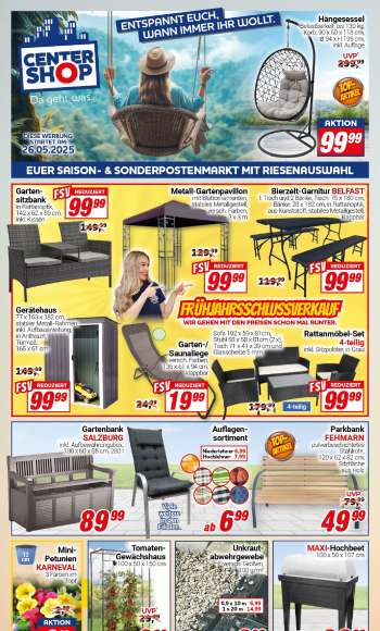 Prospekte CENTERSHOP - 26.05.2026 - 31.05.2026.