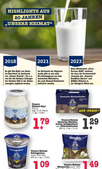 thumbnail - Unsere Heimat Deutsche Markenbutter mildgesäuert oder Süßrahmbutter