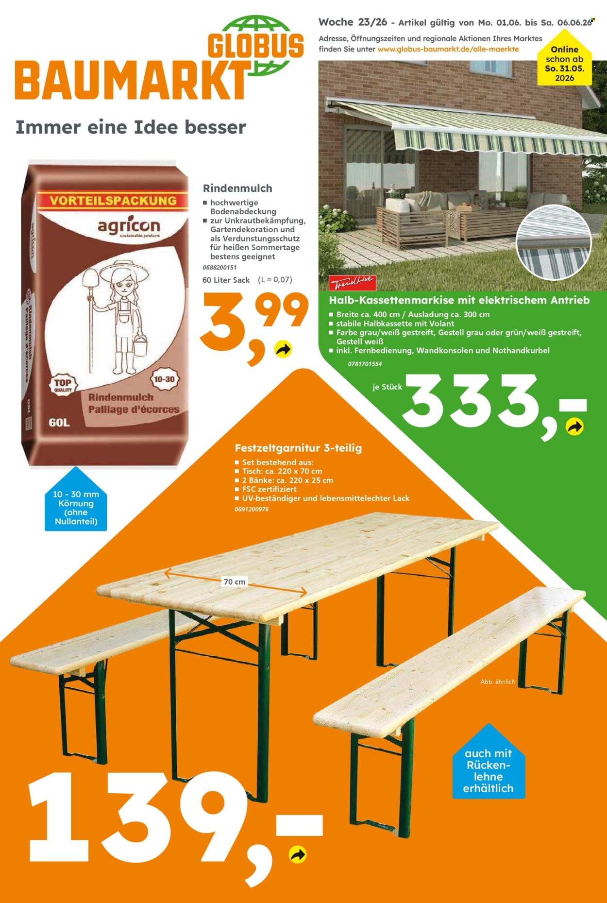 Globus Baumarkt Prospekte  - 1.06.2026 - 6.06.2026. Seite 1