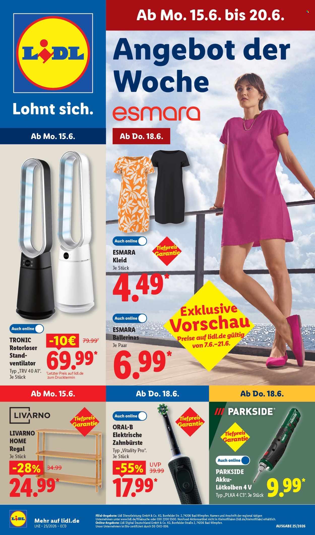 Lidl Prospekte  - 15.06.2026 - 20.06.2026. Seite 1