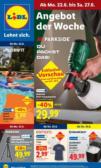 Prospekte Lidl - 22.06.2026 - 27.06.2026.