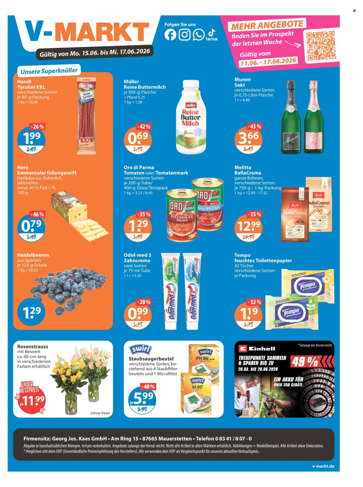 V-Markt Prospekte  - 15.06.2026 - 17.06.2026. Seite 1