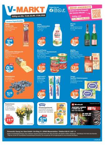 Prospekte V-Markt - 15.06.2026 - 17.06.2026.