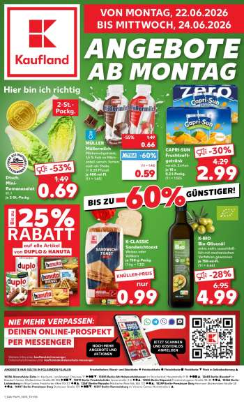 Prospekte Kaufland - 22.06.2026 - 24.06.2026.