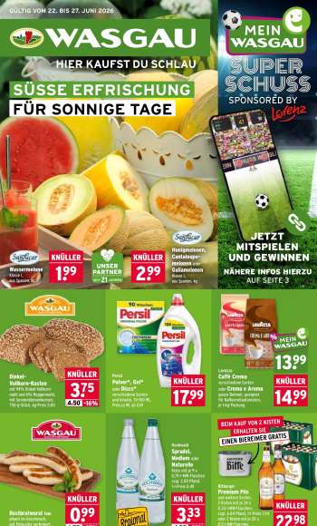 Prospekte Wasgau - 22.06.2026 - 27.06.2026.