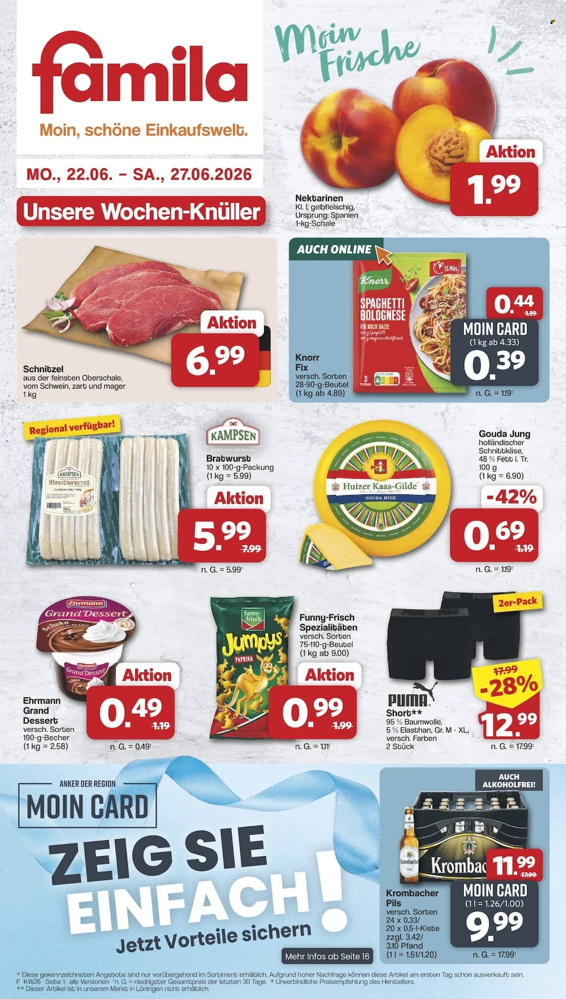 famila Prospekte  - 22.06.2026 - 27.06.2026. Seite 1