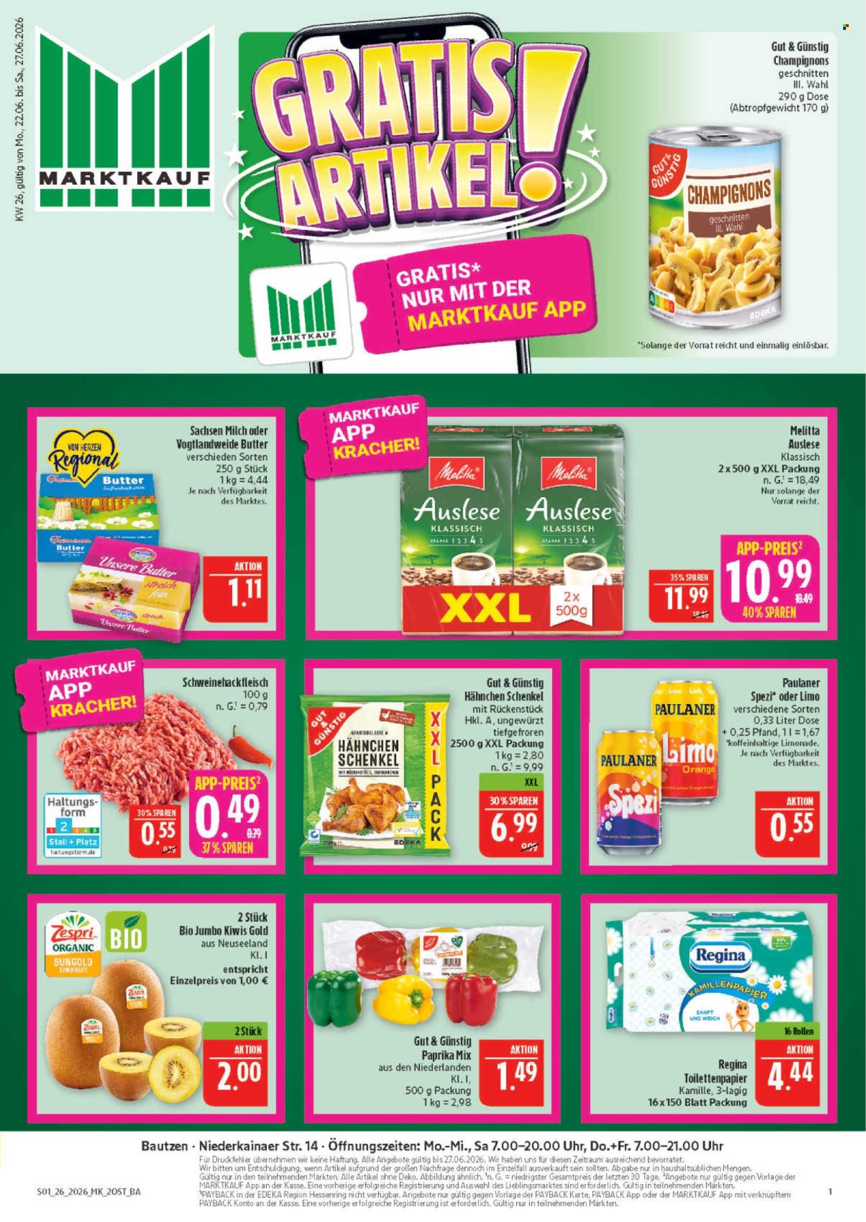 Marktkauf Prospekte  - 22.06.2026 - 27.06.2026. Seite 1