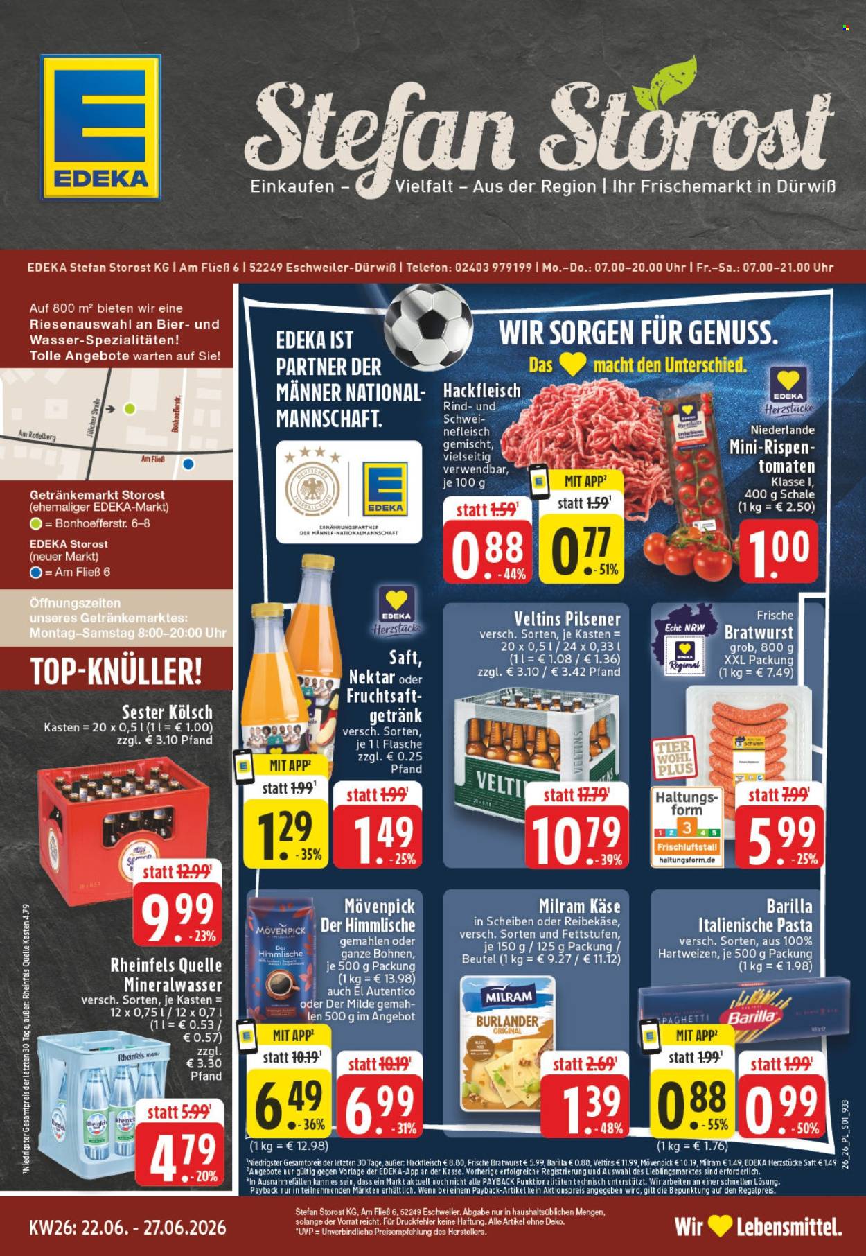 Edeka Prospekte  - 22.06.2026 - 27.06.2026. Seite 1