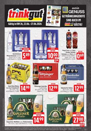 Prospekte Edeka Getränkemarkt - 22.06.2026 - 27.06.2026.