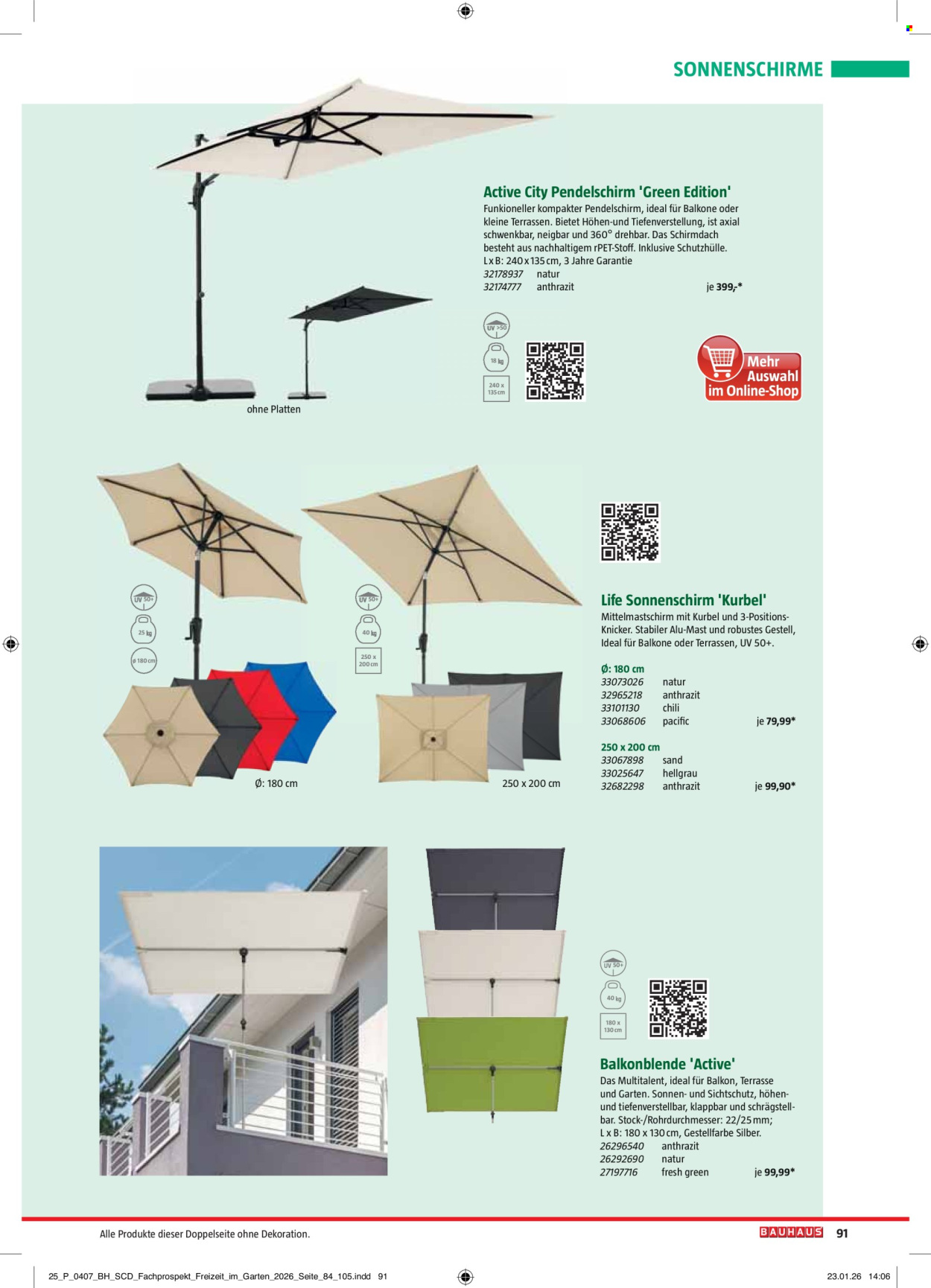 Bauhaus Prospekte . Seite 91