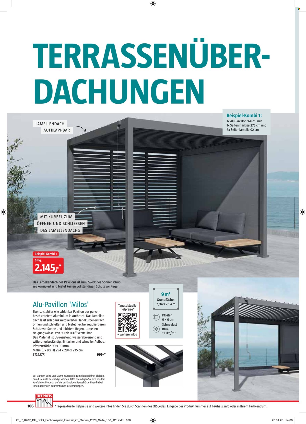 Bauhaus Prospekte . Seite 106