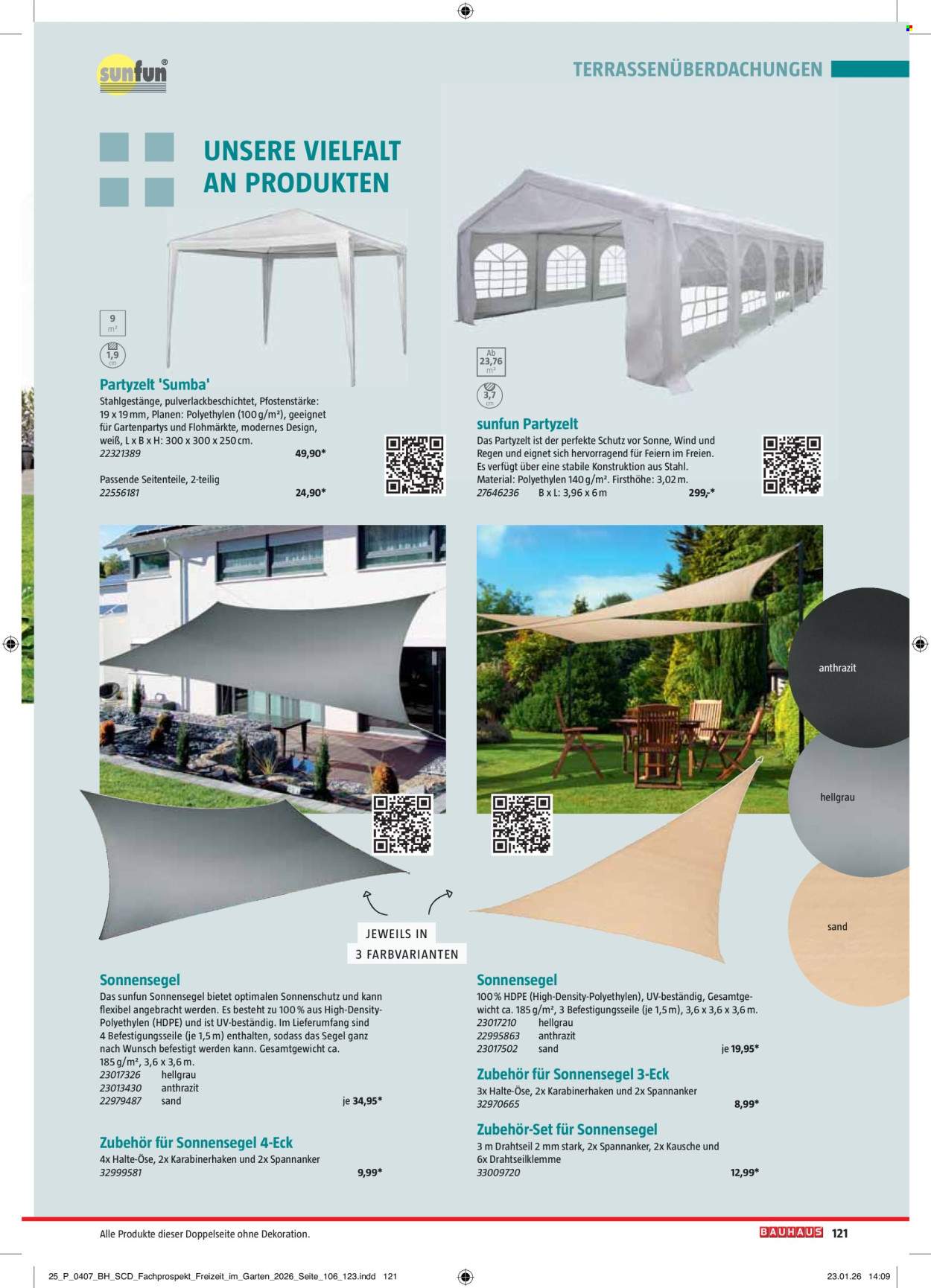 Bauhaus Prospekte . Seite 121