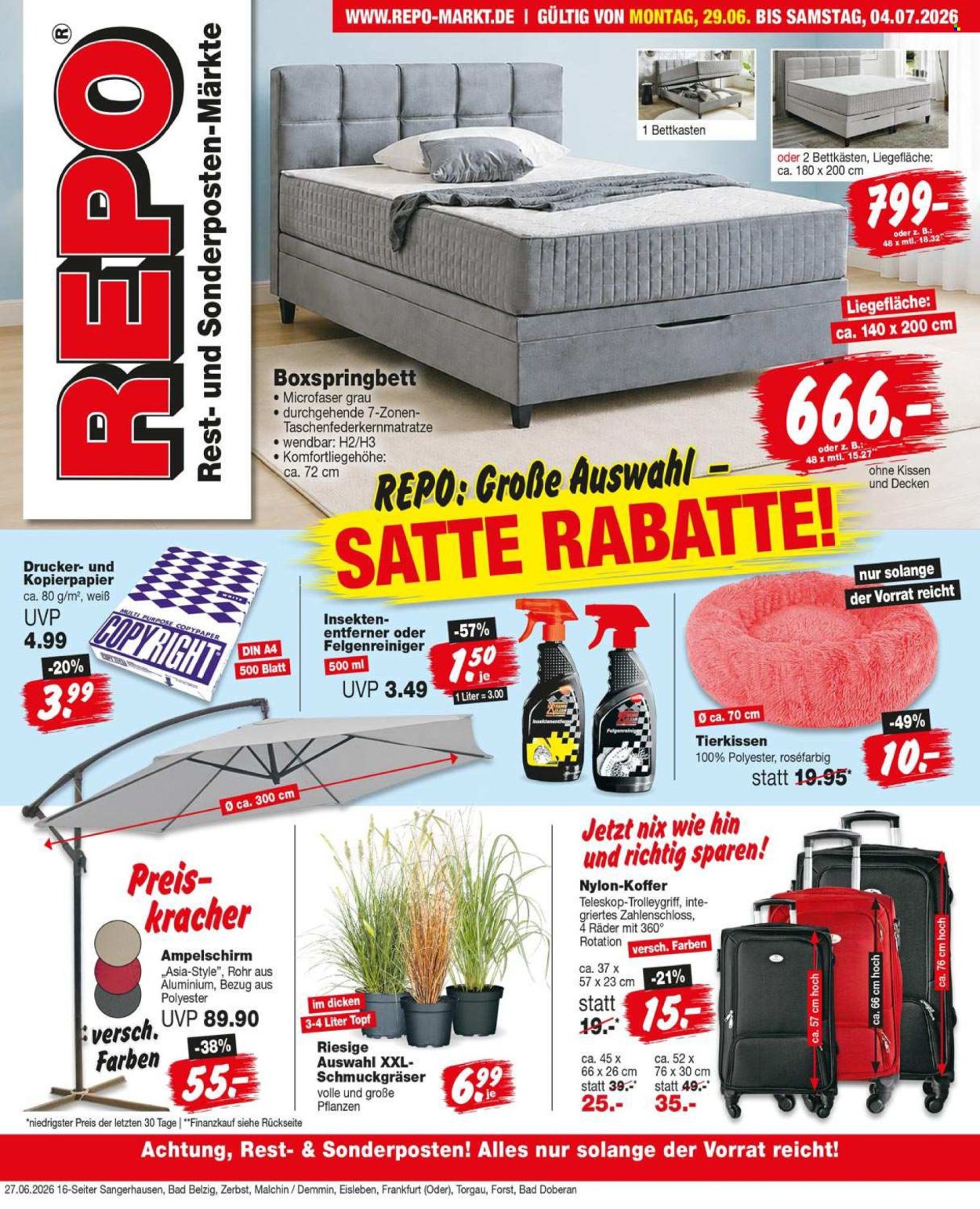 Repo Prospekte  - 29.06.2026 - 4.07.2026. Seite 1