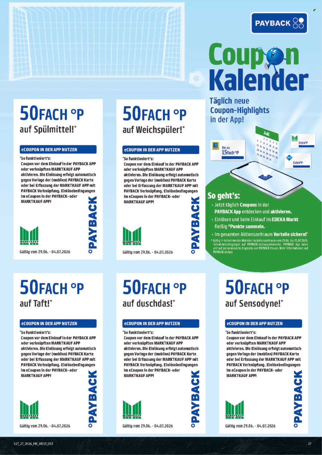Marktkauf Prospekte  - 29.06.2026 - 4.07.2026. Seite 27