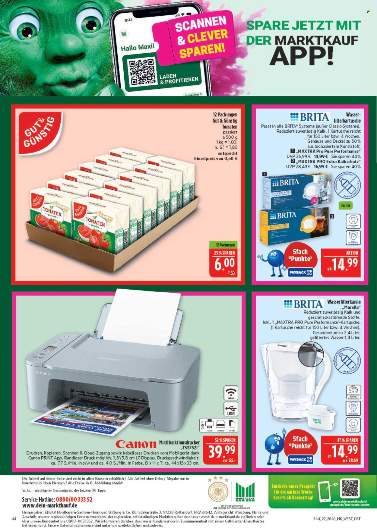 Marktkauf Prospekte  - 29.06.2026 - 4.07.2026. Seite 44