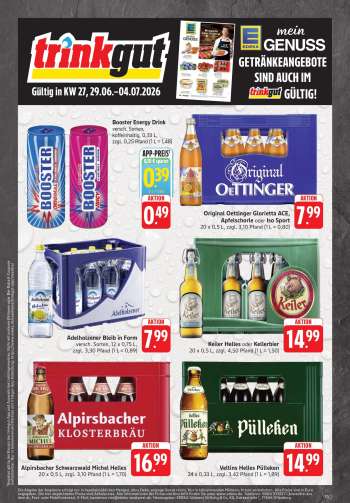 Prospekte Edeka Getränkemarkt - 29.06.2026 - 4.07.2026.