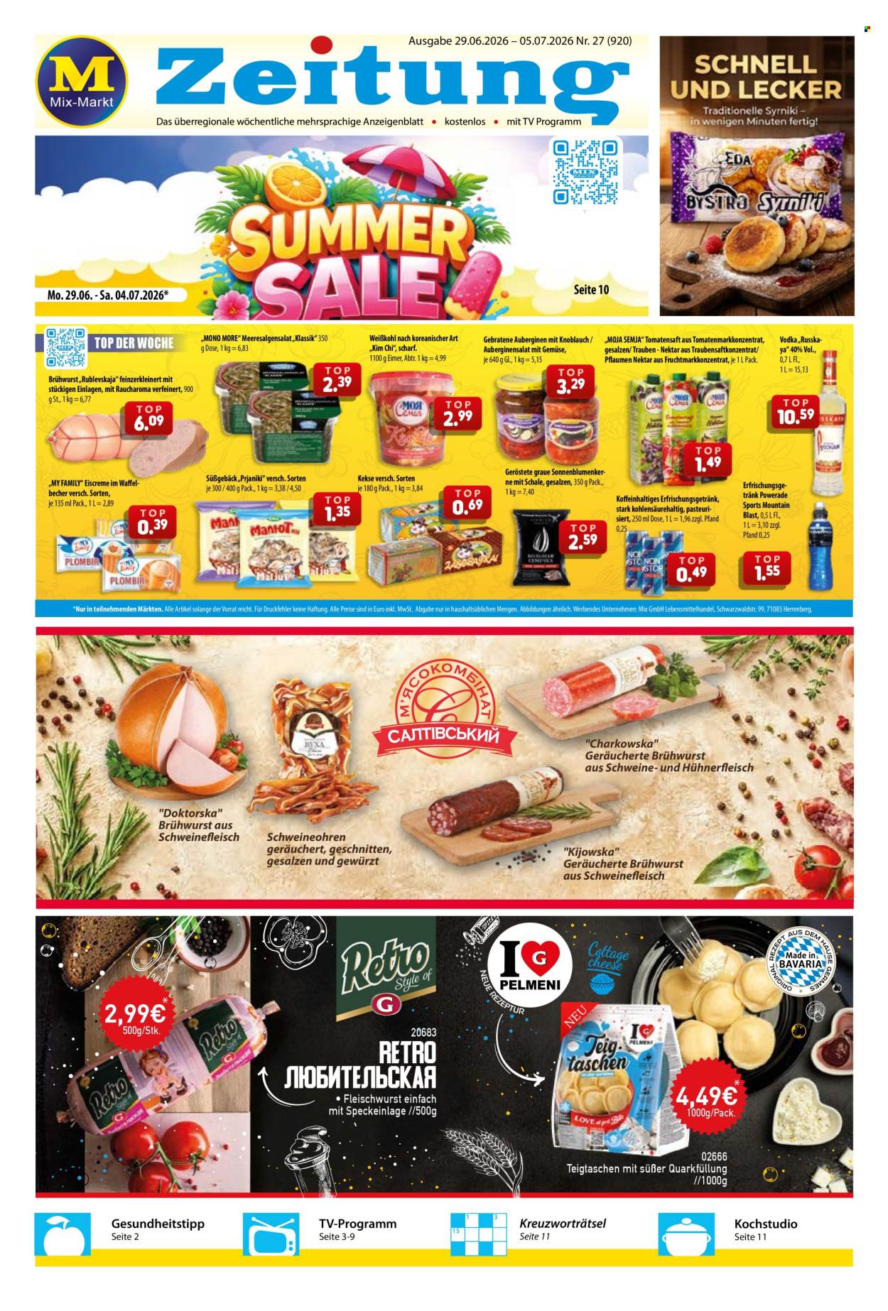 Mix Markt Prospekte  - 29.06.2026 - 5.07.2026. Seite 1