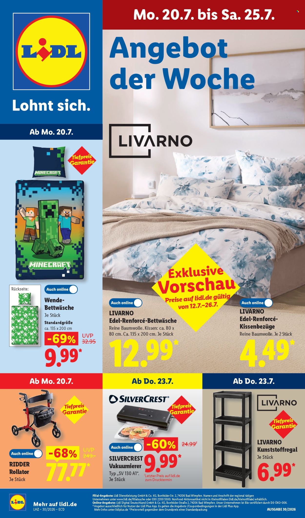 Lidl Prospekte  - 20.07.2026 - 25.07.2026. Seite 1