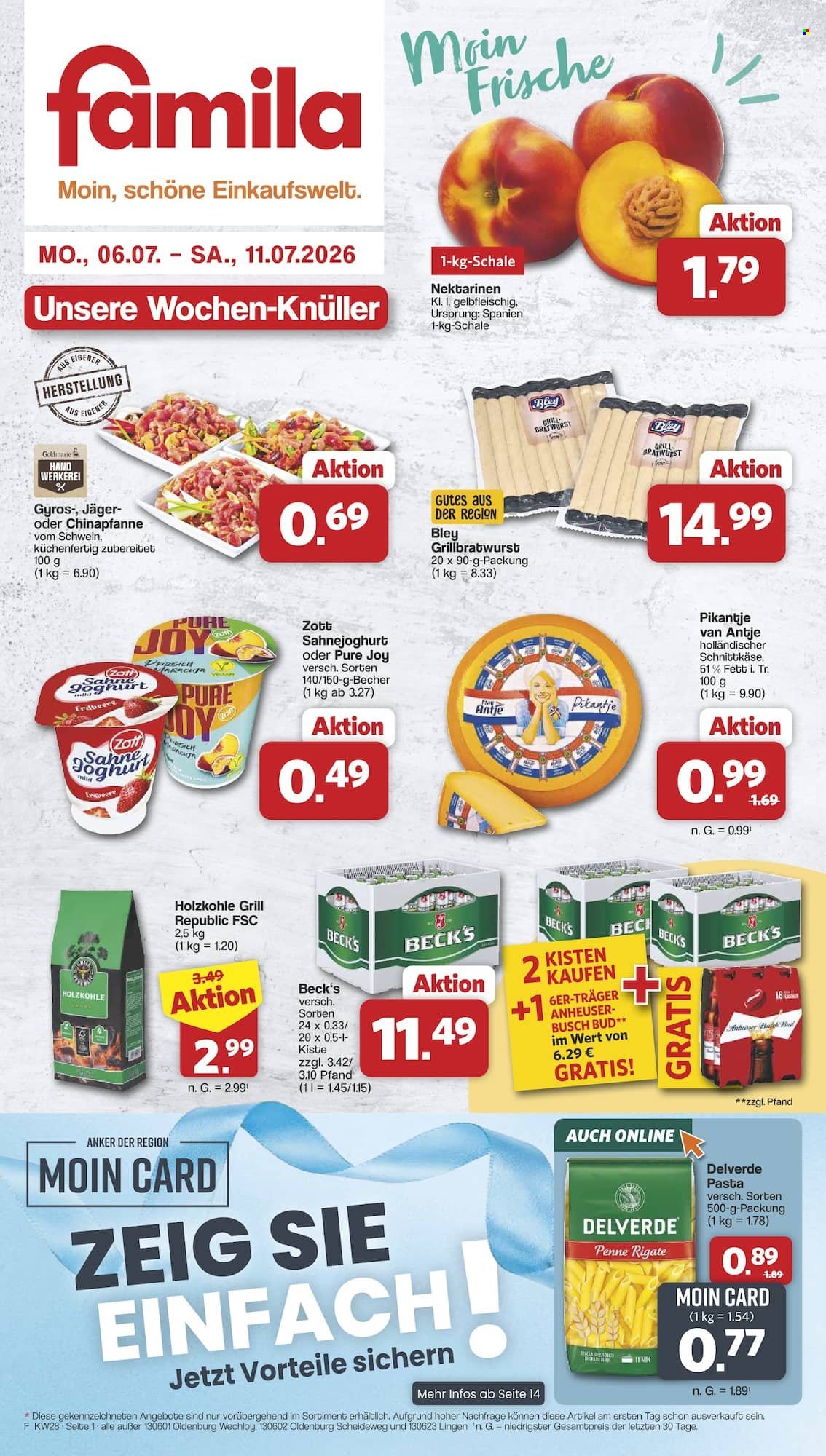 famila Prospekte  - 6.07.2026 - 11.07.2026. Seite 1