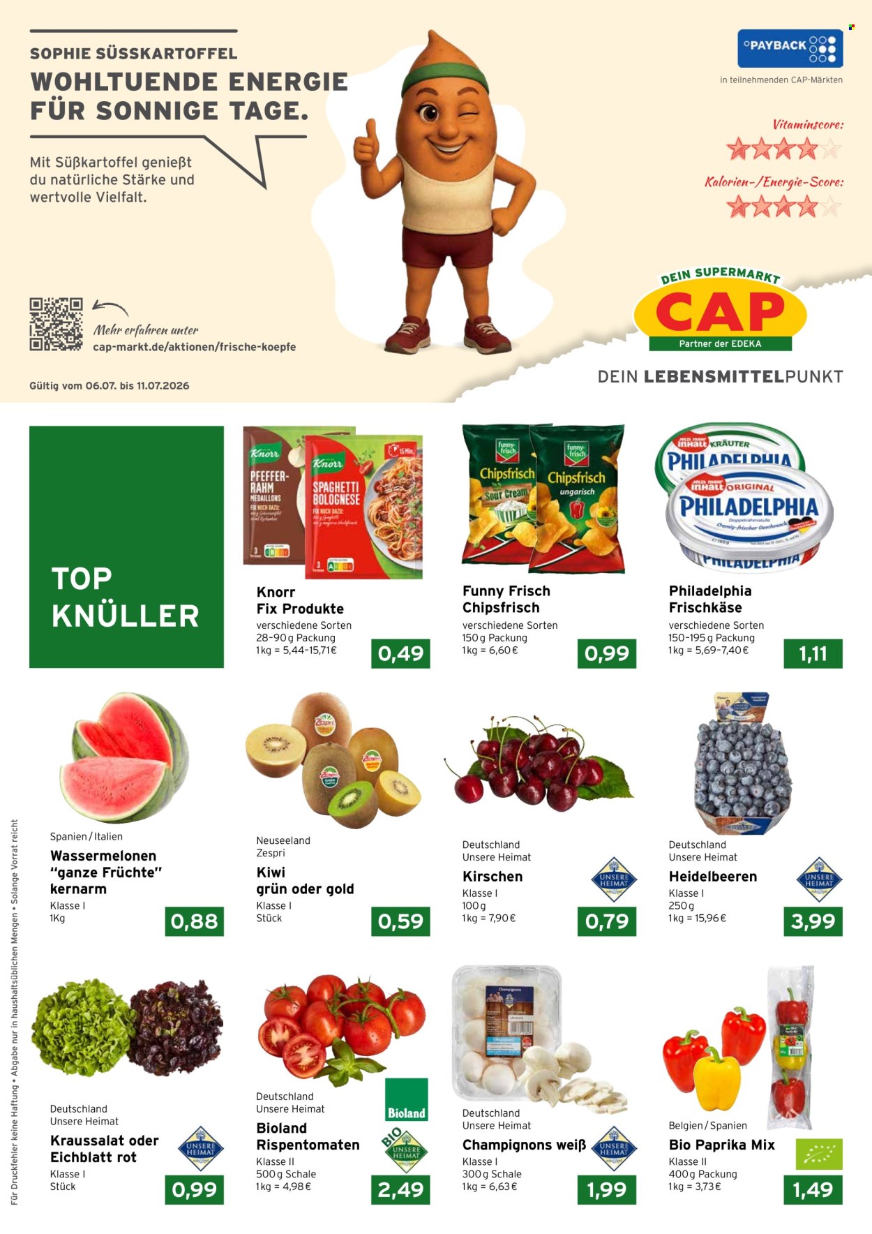 CAP-Markt Prospekte  - 6.07.2026 - 11.07.2026. Seite 1