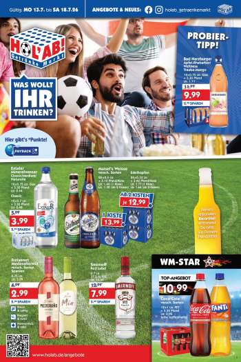 Prospekte Hol'ab! Getränkemarkt - 13.07.2026 - 18.07.2026.