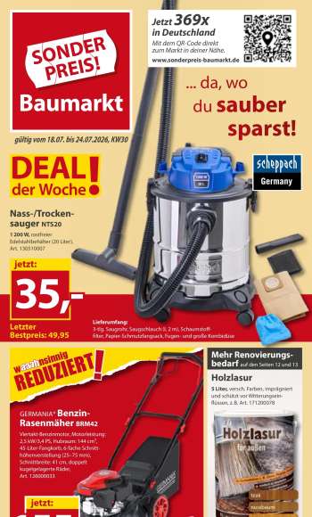 Prospekte Sonderpreis-Baumarkt - 18.07.2026 - 24.07.2026.