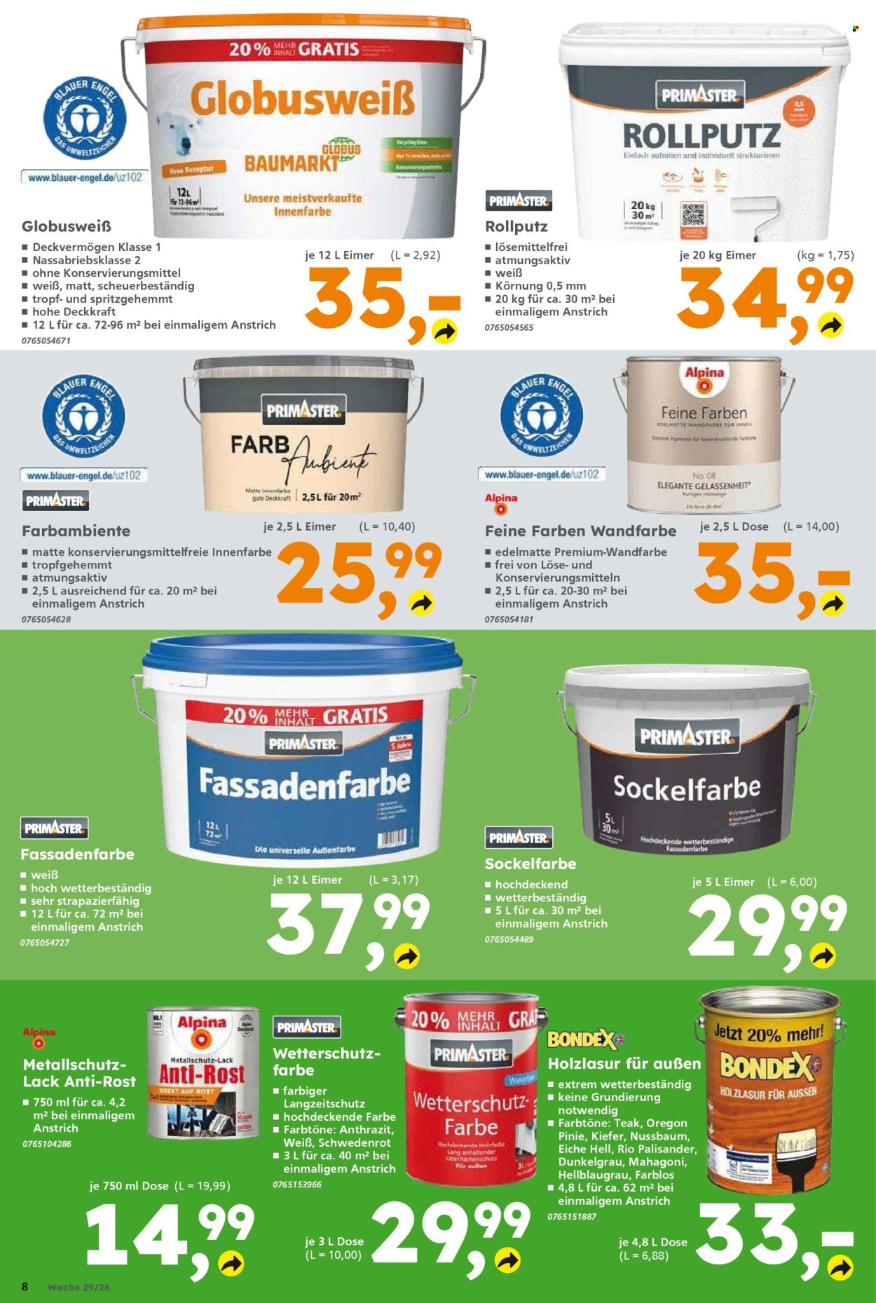 Globus Baumarkt Prospekte  - 13.07.2026 - 18.07.2026. Seite 8
