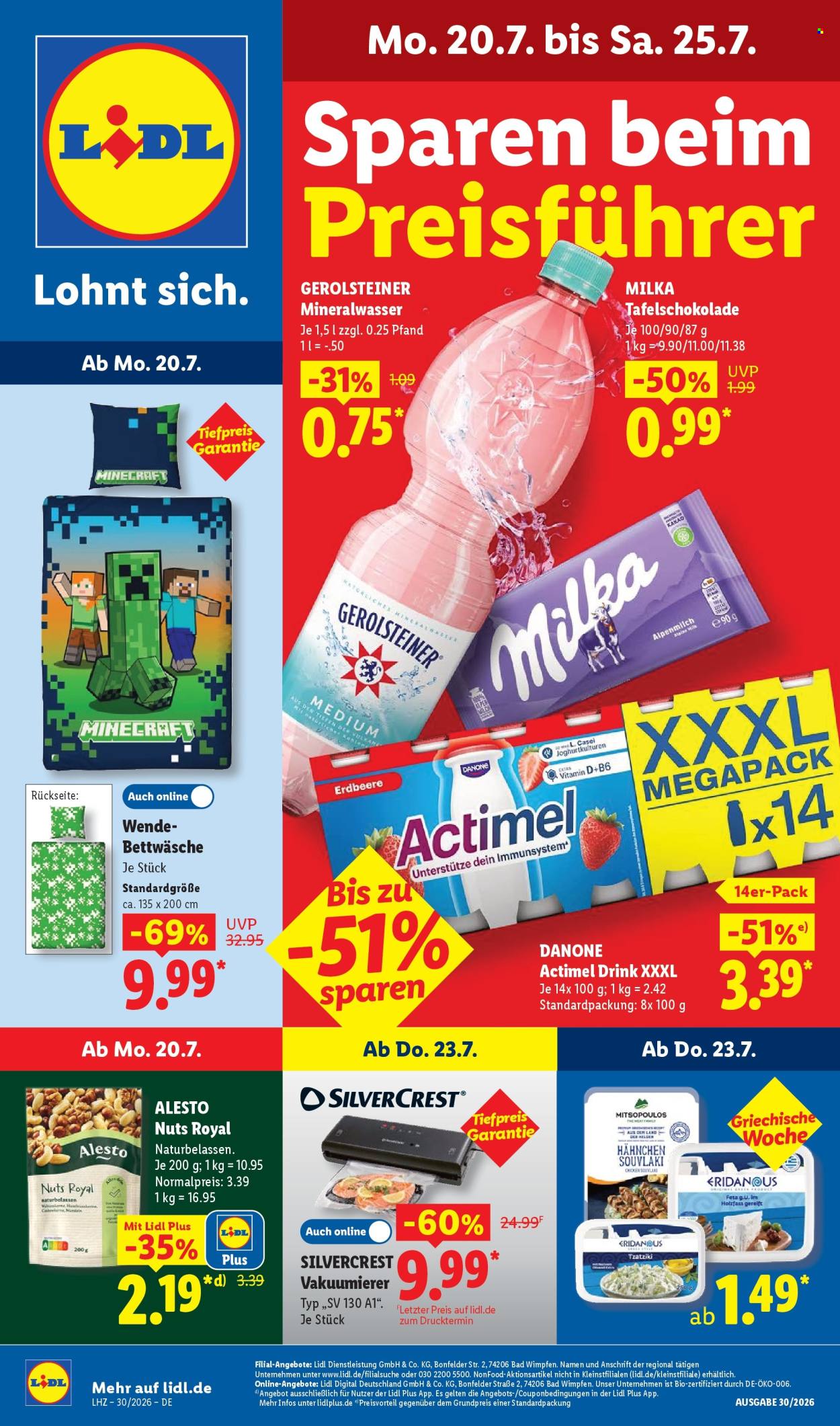 Lidl Prospekte  - 20.07.2026 - 25.07.2026. Seite 1