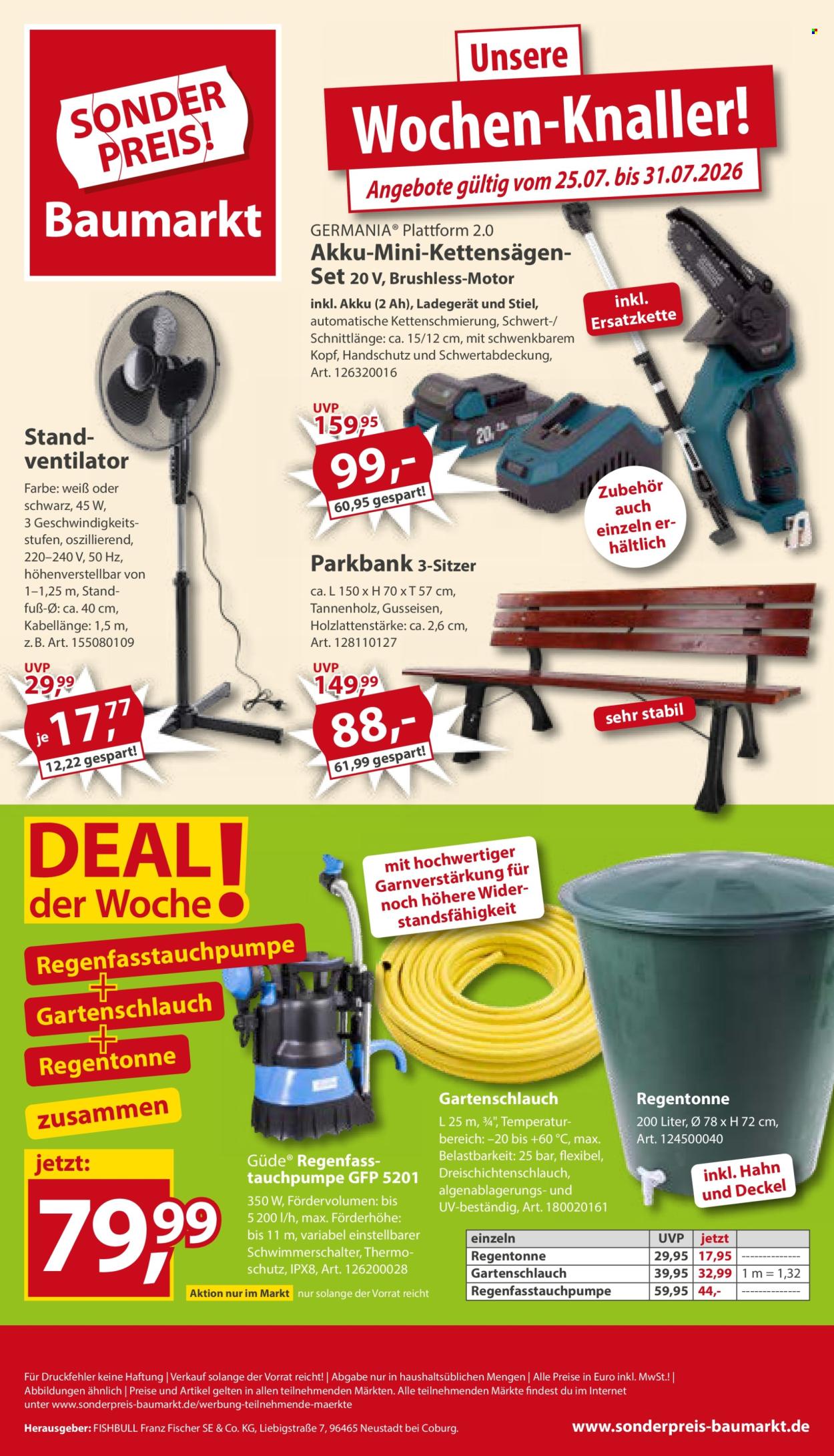 Sonderpreis-Baumarkt Prospekte  - 25.07.2026 - 31.07.2026. Seite 1