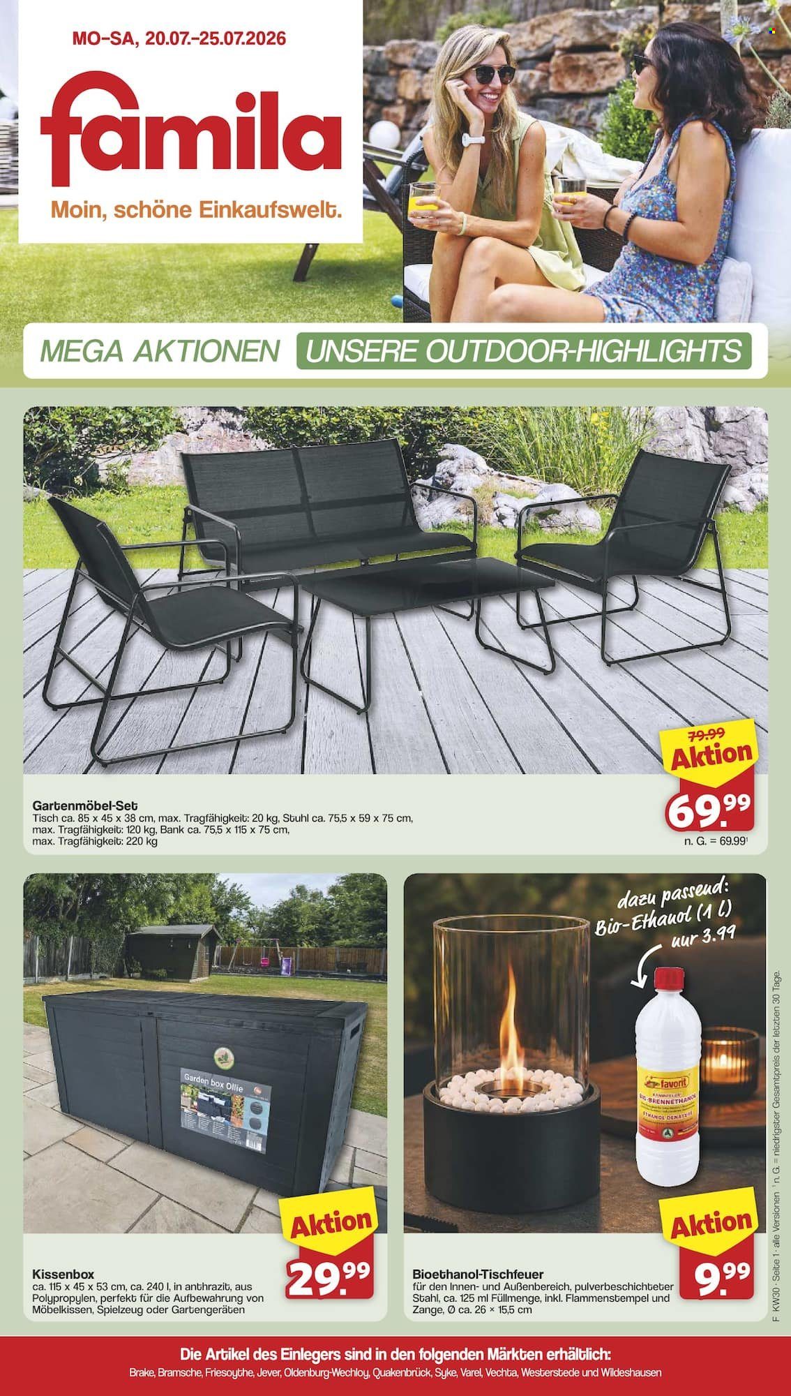 famila Prospekte  - 20.07.2026 - 25.07.2026. Seite 1