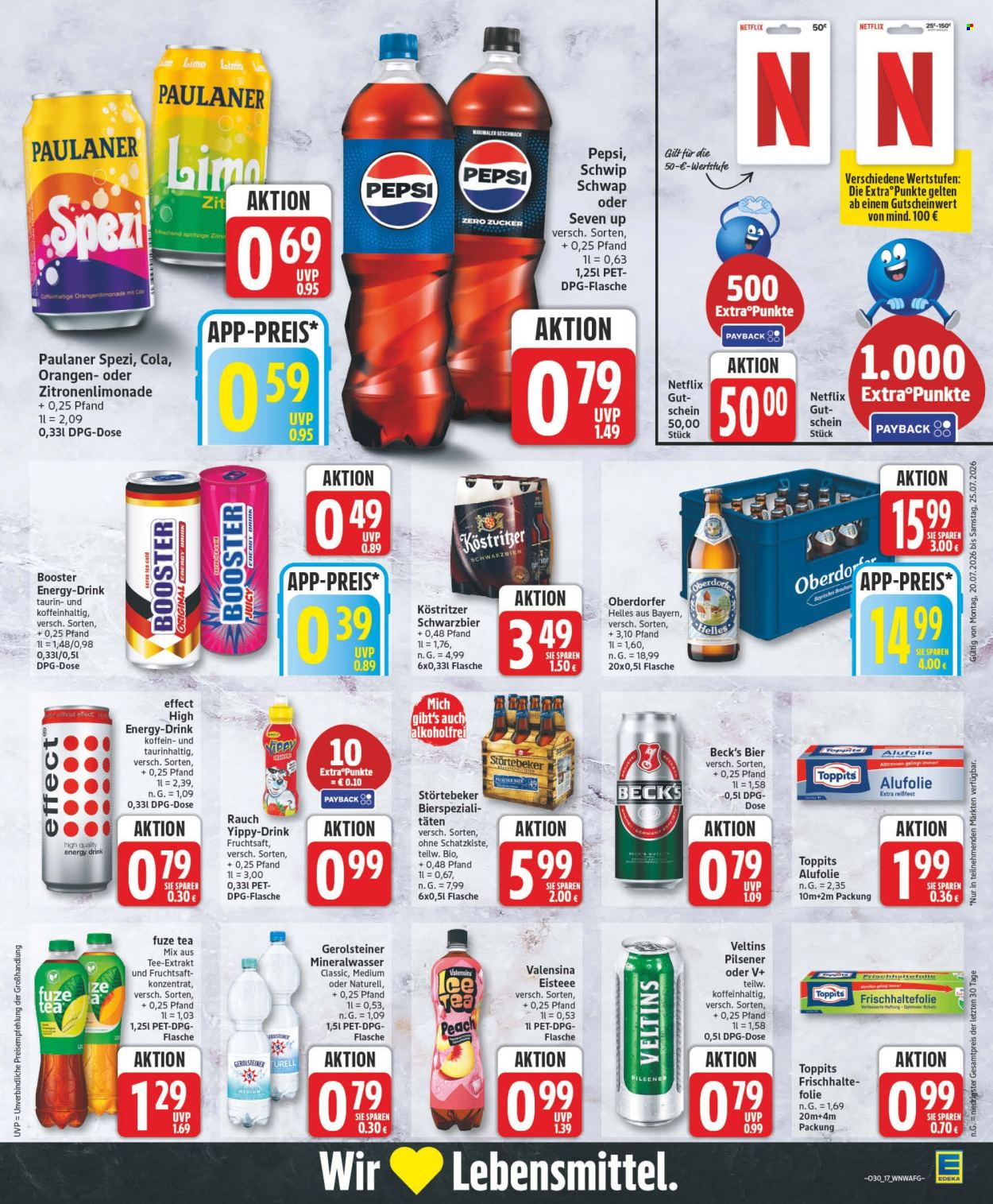 Leták Edeka - 20.7.2026 - 25.7.2026. Strana 17