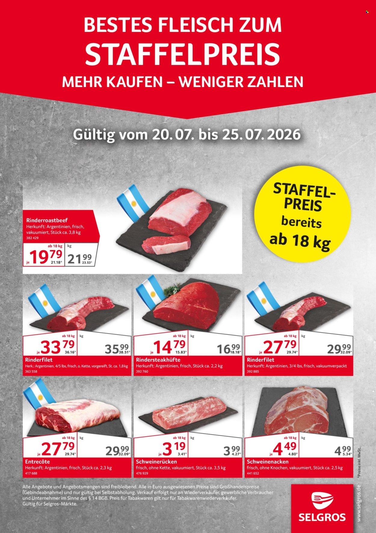 Selgros Prospekte  - 20.07.2026 - 25.07.2026. Seite 1