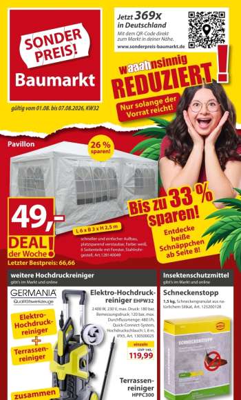 Prospekte Sonderpreis-Baumarkt - 1.08.2026 - 7.08.2026.