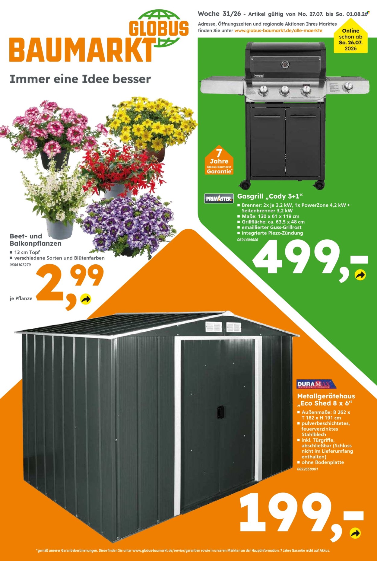 Globus Baumarkt Prospekte  - 27.07.2026 - 1.08.2026. Seite 1