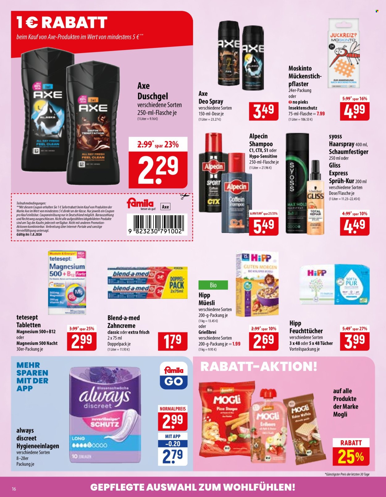 famila Prospekte  - 27.07.2026 - 1.08.2026. Seite 16