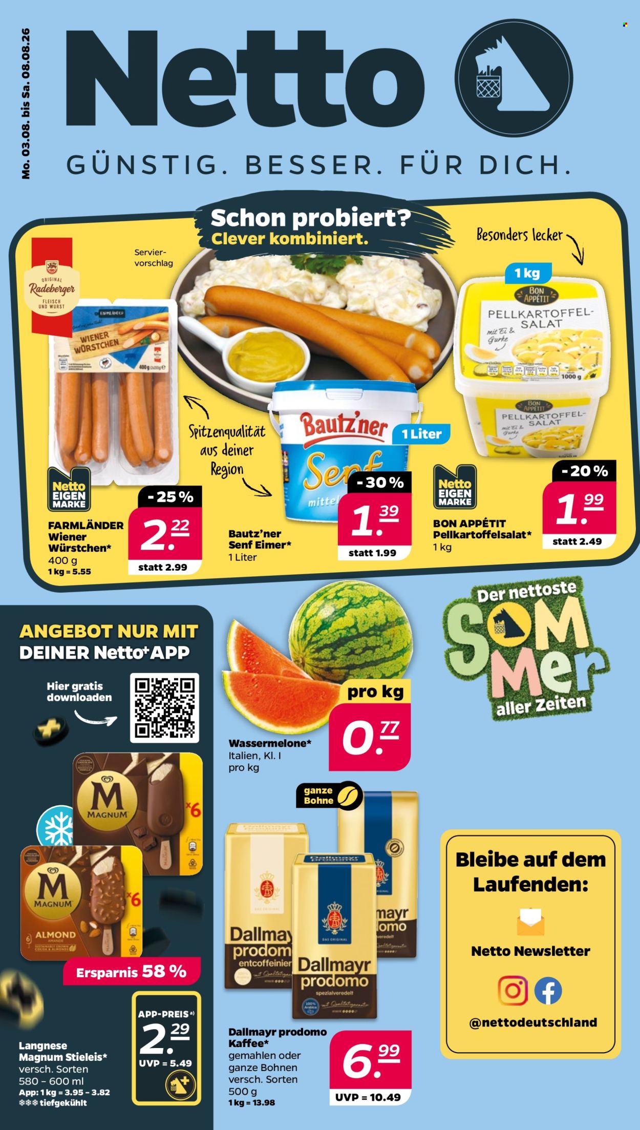 Netto Prospekte  - 3.08.2026 - 8.08.2026. Seite 1